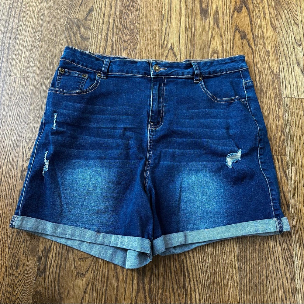 Pinkmarco distressed denim jean shorts, size XL